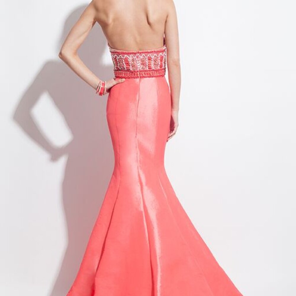 RACHEL ALLAN 7103 CORAL size 0